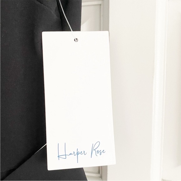 NWT Harper Rose Black & White Jumpsuit Nordstrom Cap Sleeve V-Neck Size 8 - Picture 5 of 12